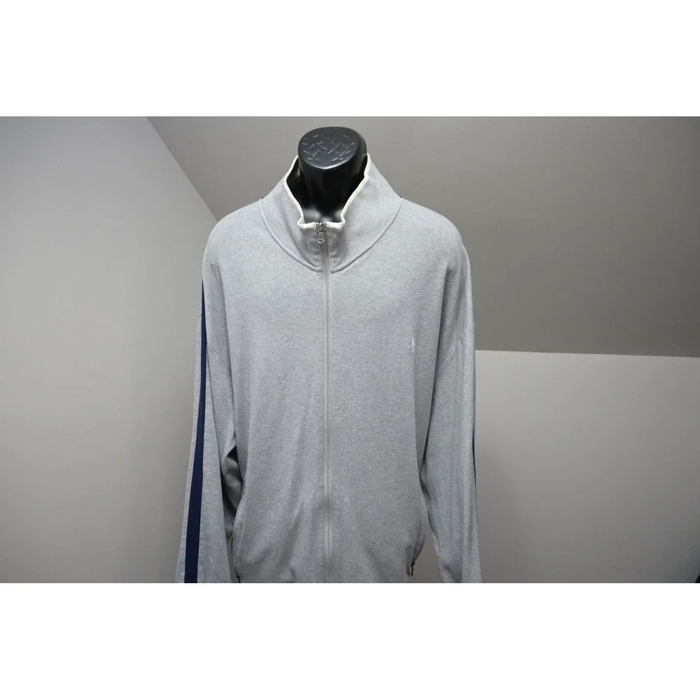 Polo Ralph Lauren Track Jacket Mens‎ 4XB 4XL BIG Stripe Full Zip Athletic EUC